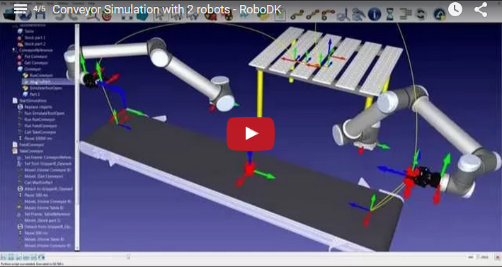 2个工业机器人的输送模拟